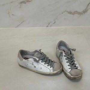 Golden Goose White and Gray Women’s Sneakers